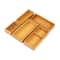 Mind Reader 5-Piece Bamboo Drawer Organizer Set, Stackable Storage Trays for Kitchen, Bathroom, Office, Makeup & Jewelry, Rayon from Bamboo, Brown
